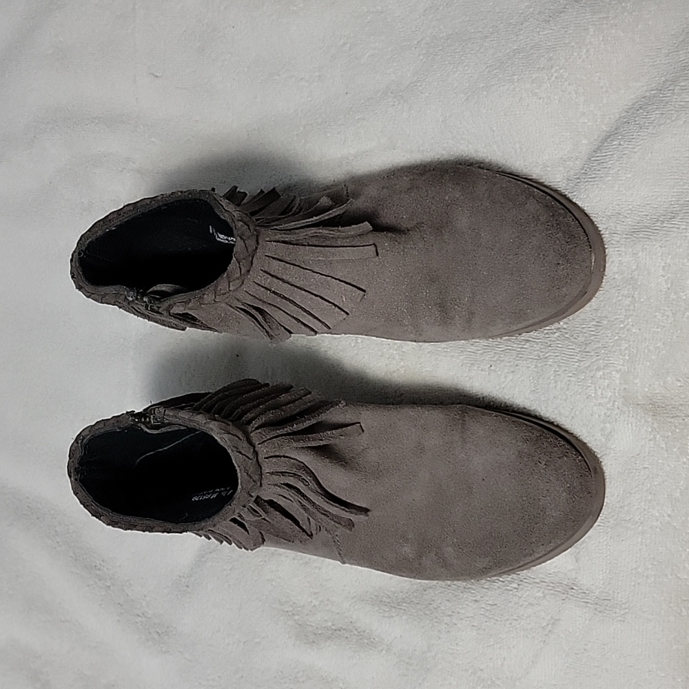 Circle G CORRAL Suede Braided Fringe Booties Sz 8.5 - Picture 4 of 5